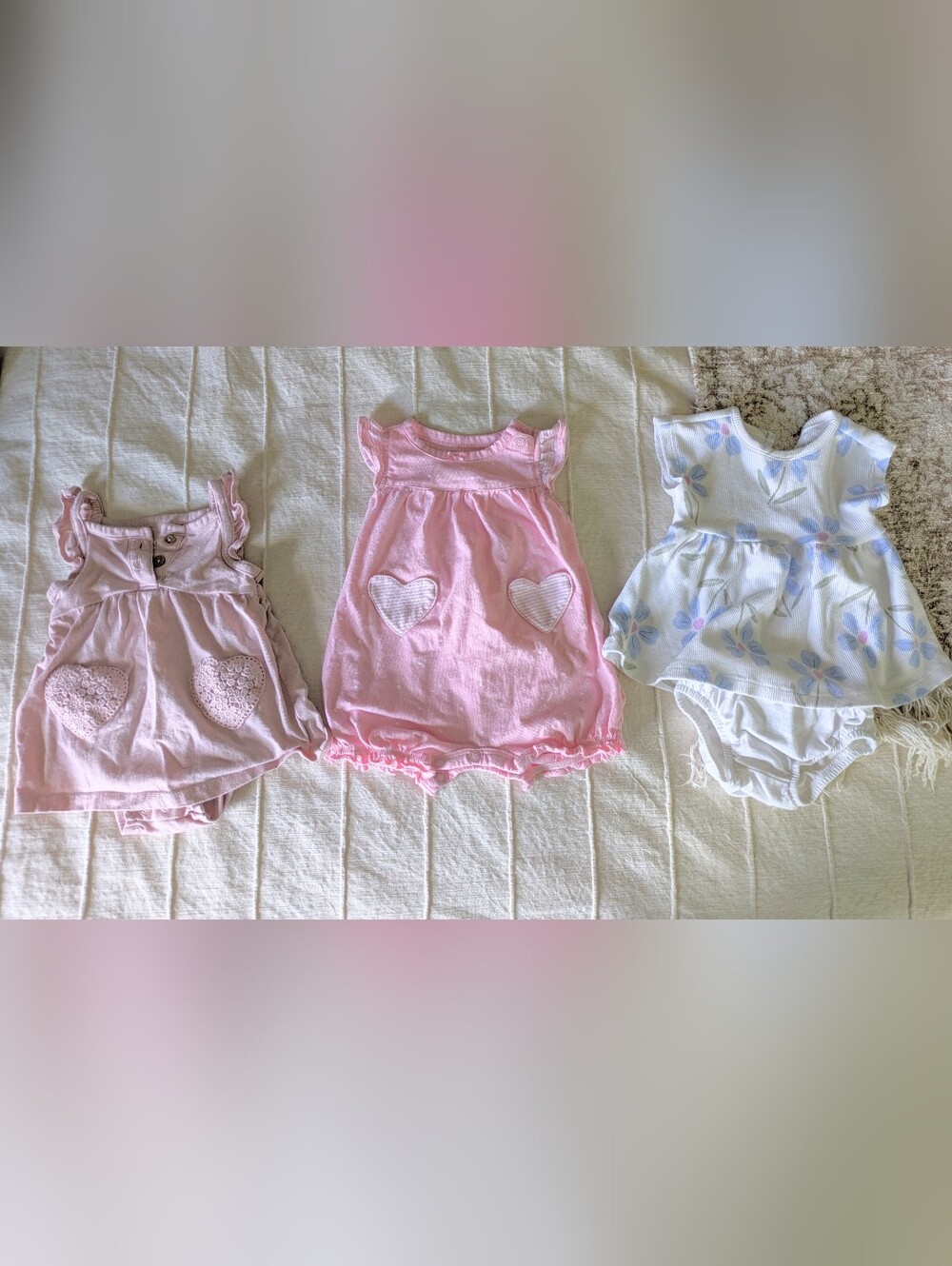 Carter's Newborn Dress And Romper Bundle